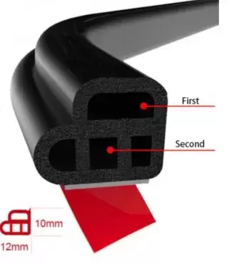 Borracha adesiva multiuso 12X10mm para caravanas, autocaravanas, autocaravanas e 4X4 terrestres.