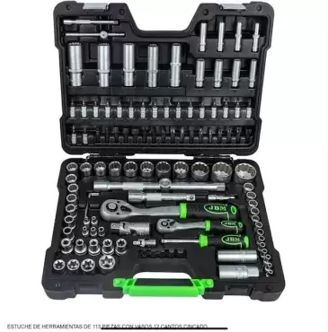 Maleta Conjunto de Ferramentas JBM 113 peças ideal para transportar em nossos veículos.