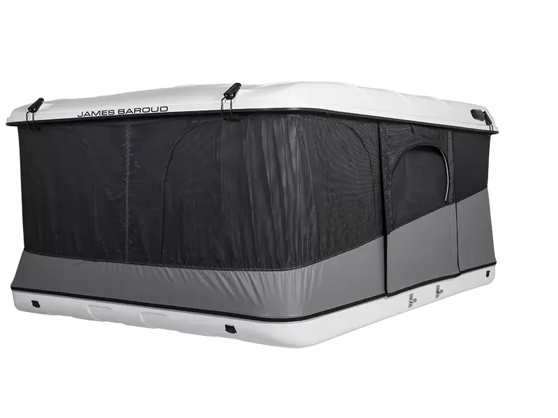 Tienda de techo EVASION  XXL EVO blanca JAMES BAROUD modelo apertura horizontal.