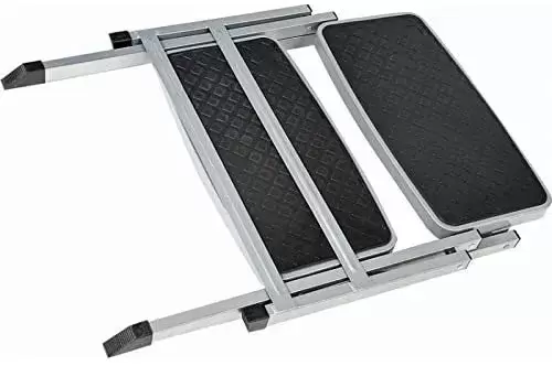 Brunner peldaño doble metálico para caravanas, autocaravanas y camper.