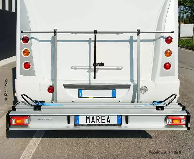 Porta motos UNIVERSAL GOLDSCHMITT MAREA PLEGABLE SIN EXTENSION DE CHASIS  para autocaravana.