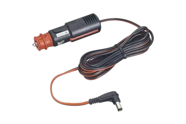 Cable toma de 12V macho con conector de salida a 90º acodado múltiples aplicaciones de caravanas, autocaravanas y camper.