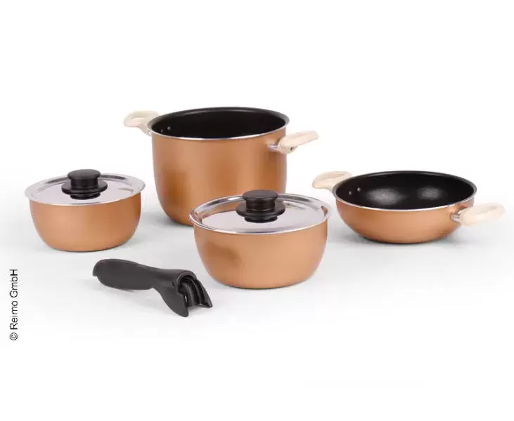 Bateria de cocina aluminio camping caravaning