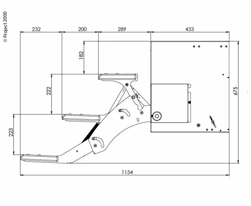 Peldaño de entrada eléctrico 12V de 2 peldaños 480mm para autocaravanas.