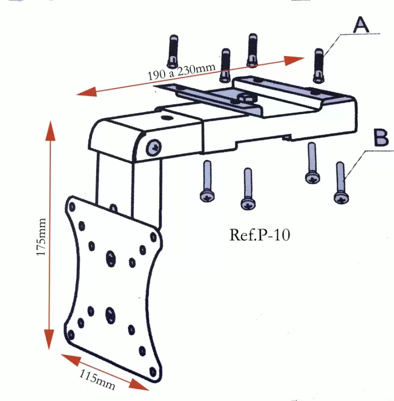Soporte televisión de techo Ref.P10N