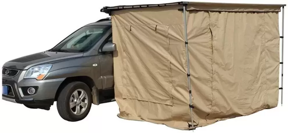 Cerramiento para toldo tipo 4x4 overland de 2.5 x 2.5 metros con suelo interior.