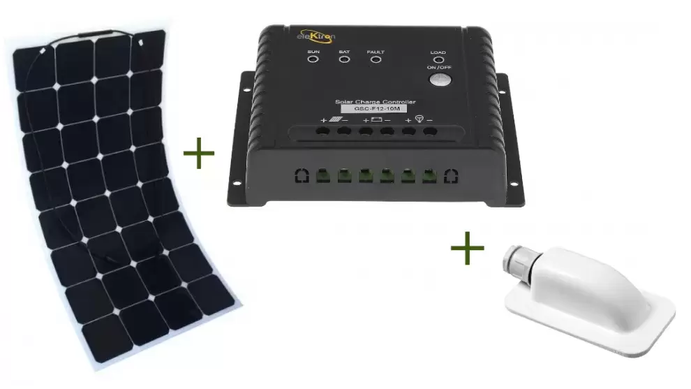 kit solar flexible BACK CONTACT 130W con regulador MPPT 10AH