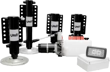 Sistema de 4 patas  hidráulicas Goldschmitt i-Jack by MA-VE para autocaravanas.