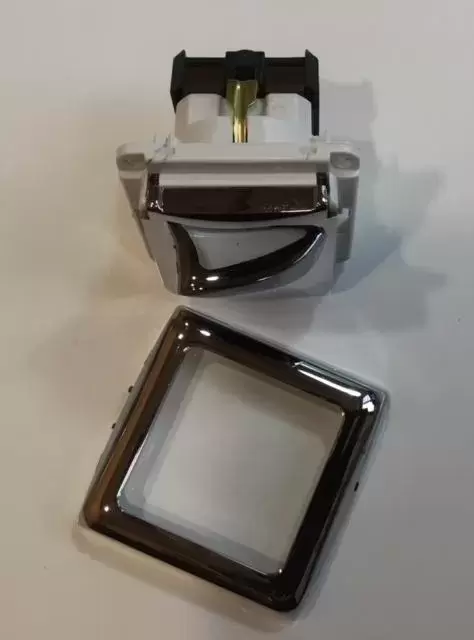Enchufe plastico cromado con marco caravana autocaravana camper