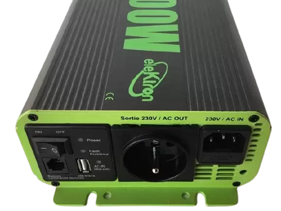 Convertidor inversor de corriente de 300W ONDA PURA 12V a 220V ELEKTRON.