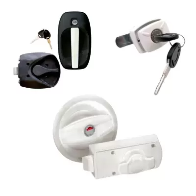 Fechaduras e cilindros para portas e baús para autocaravanas, caravanas e autocaravanas.